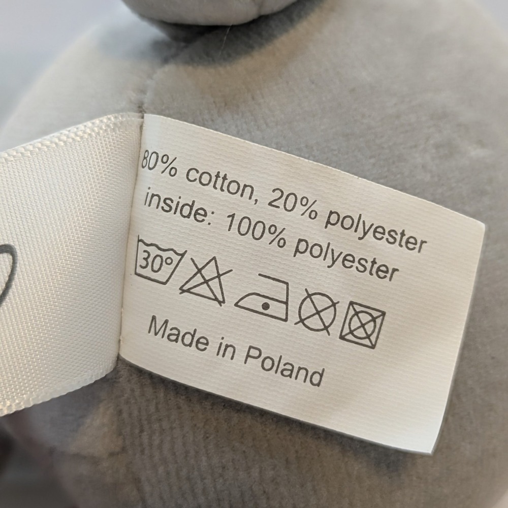 Effiki Bunny Rabbit Plush Just Hug Me Gray 2017 Dots 11" Made In Poland - Picture 10 of 11